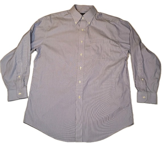 Jos. A. Bank Other - Jos. A. Bank Traveler's Collection Men Dress Shirt Blue Pinstripe 16 33‎ Preppy